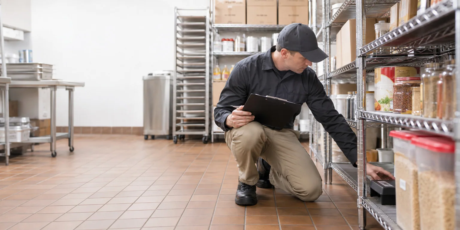 Commercial Pest Control carried out by a professional pest-control technician